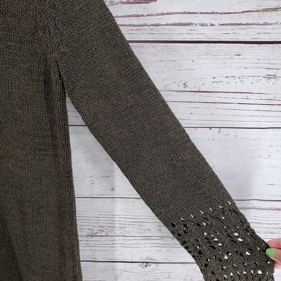 Chico's Women's Brown Knit V-Neck Pullover Long Sleeve Top Size 2 - Picture 8 of 15